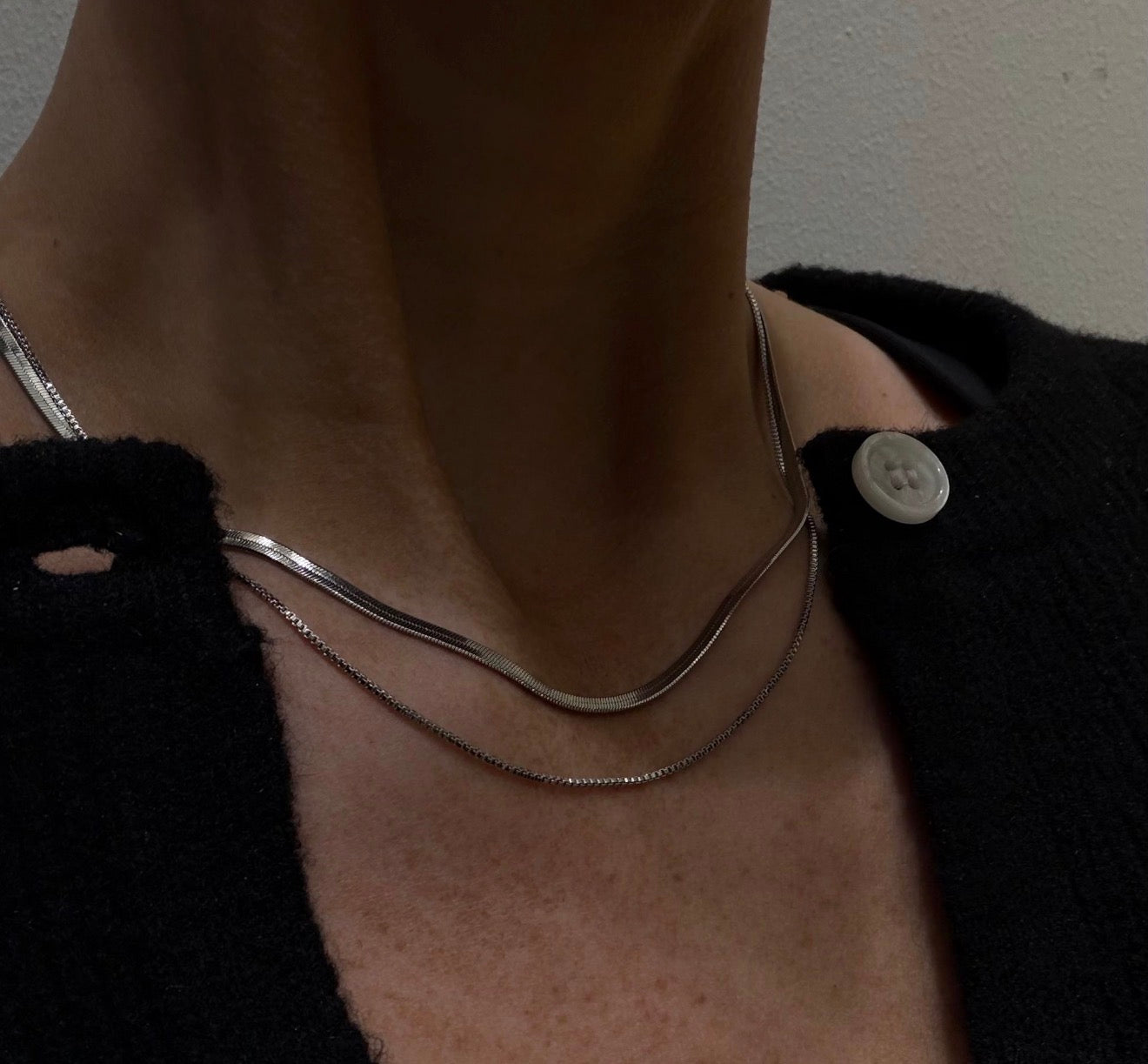 PCBINA Necklace - Silver Colour